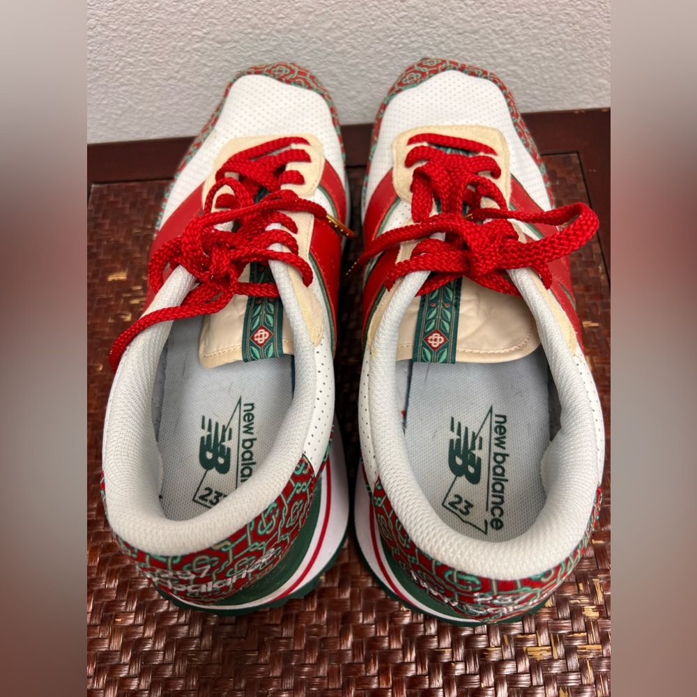 New Balance x Casablanca 327 Red Monogram UNISEX Sneakers MS237CBB Size 10.5 - Picture 5 of 8